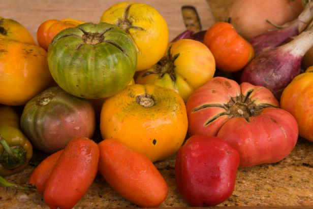 Pile Of Heirloom Tomatoes