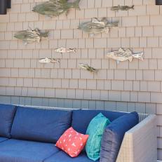 Outdoor Sofa and Fish Decor