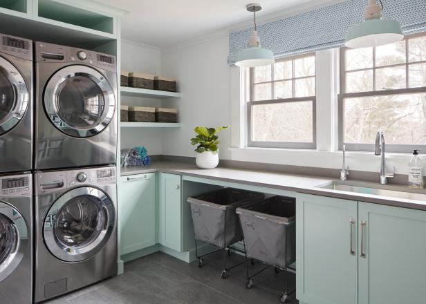 Laundry Room Cabinet And Shelving Ideas, How High To Hang Laundry Cabinets