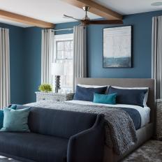 Master Bedroom with Hues of Blue