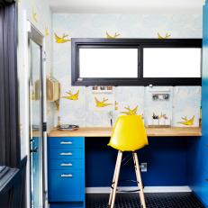 Laundry Room/Craft Room Offers Place to Have Fun With Design and Color