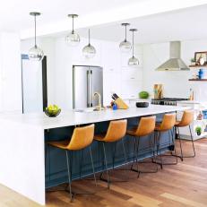 Midcentury Modern Kitchen is Made Brighter, Larger and More Functional With Wall Removal