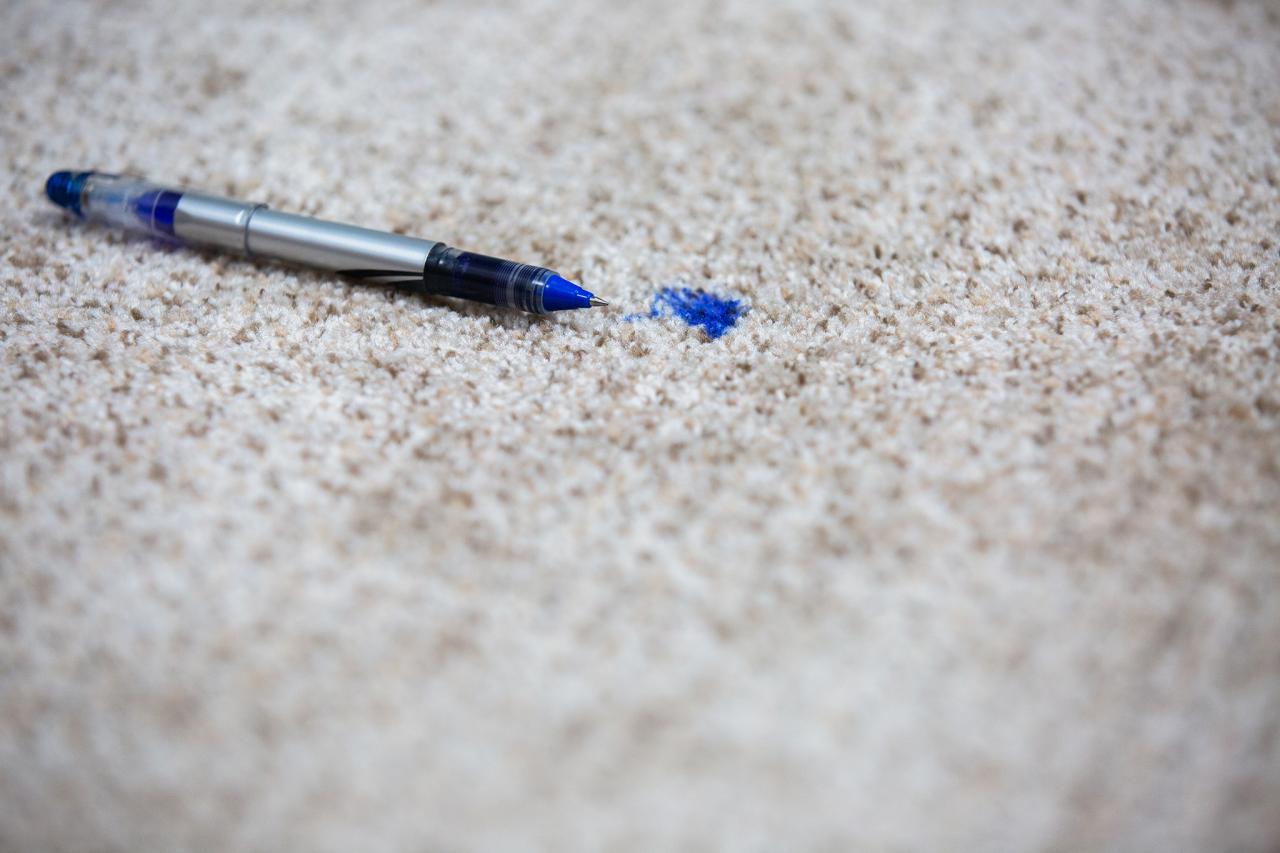 pen ink out of carpet