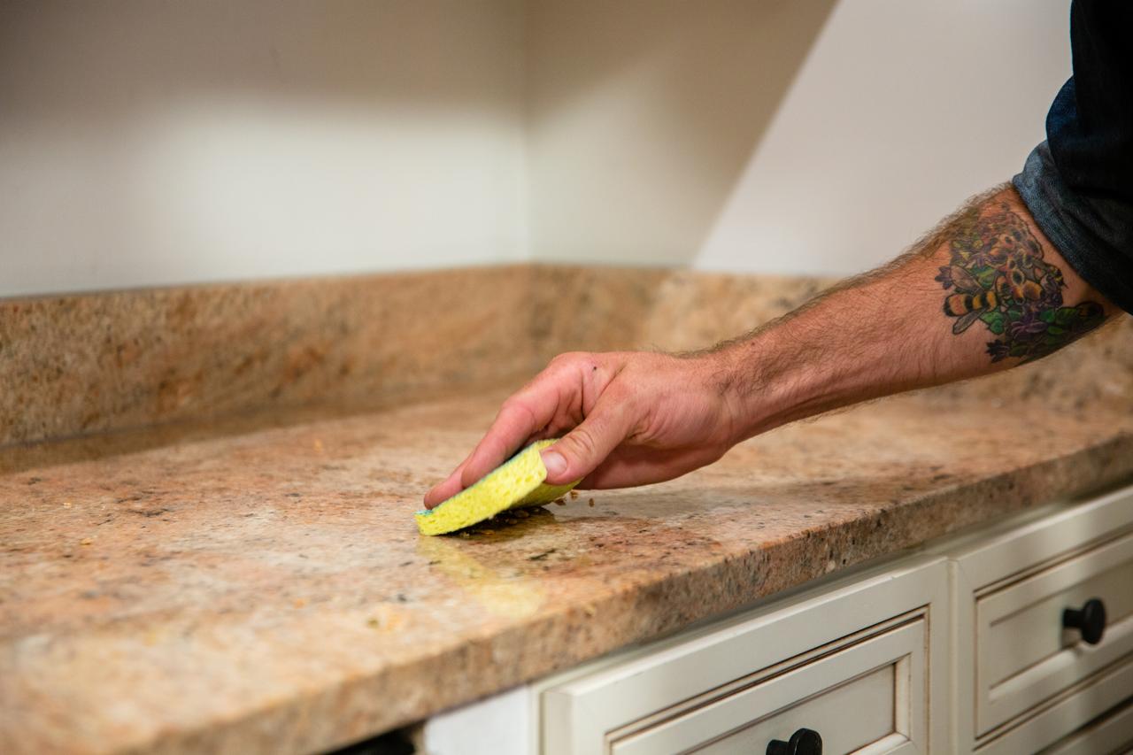 How To Clean Granite Countertops, How To Get Oil Spots Out Of Granite Countertops