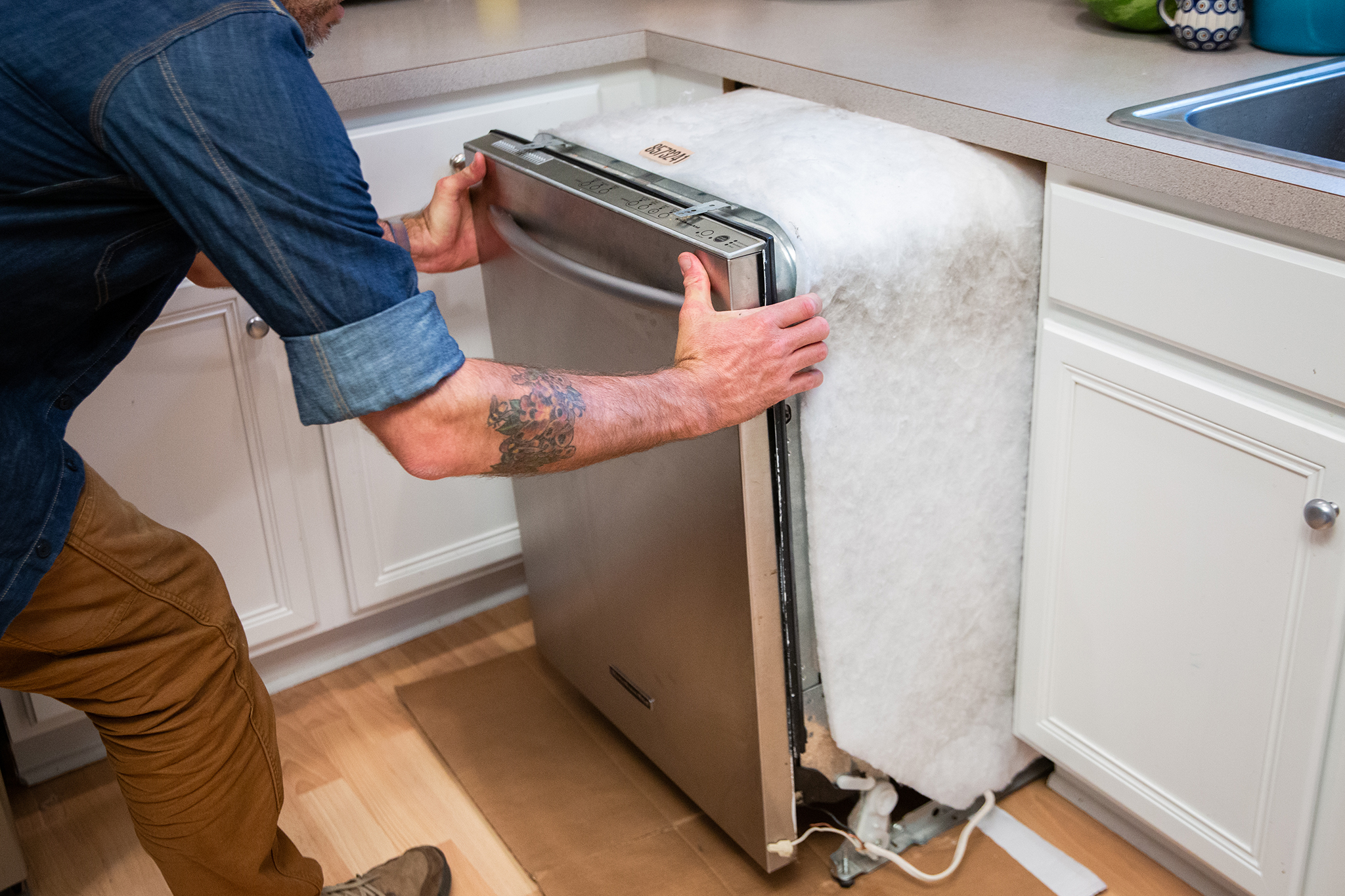 how to replace a dishwasher without garbage disposal