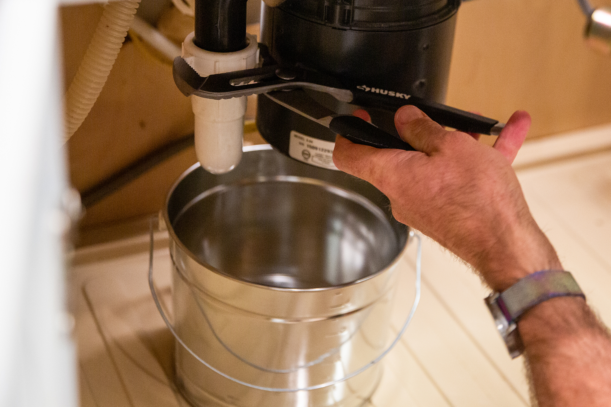how to remove a garbage disposal and put in a drain