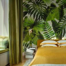Green And Yellow Guest Room