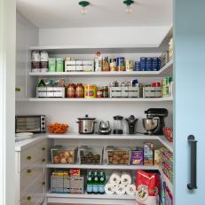 Pantry With Green Lights