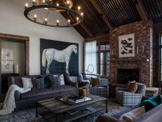 Living Room With Horse Art