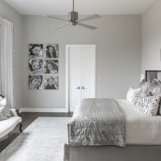Elegant Black-And-White Master Bedroom