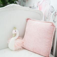 Pink And White Crib Details