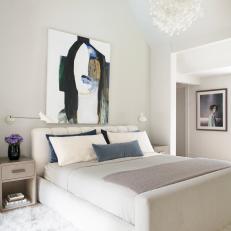 Contemporary Master Bedroom With Bubble Chandelier