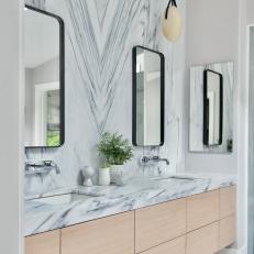 Master Bathroom Vanity With Wall Mounted Faucets