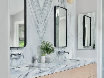 Master Bathroom Vanity With Wall Mounted Faucets