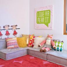 Colorful Kids Room Seating Area
