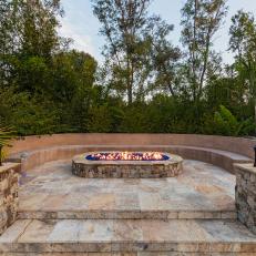 Fire Pit and Wraparound Bench