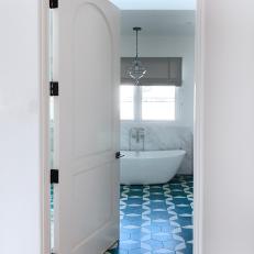 Master Bathroom With Colorful Tile 