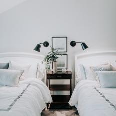 Guest Bedroom With Wall Sconces