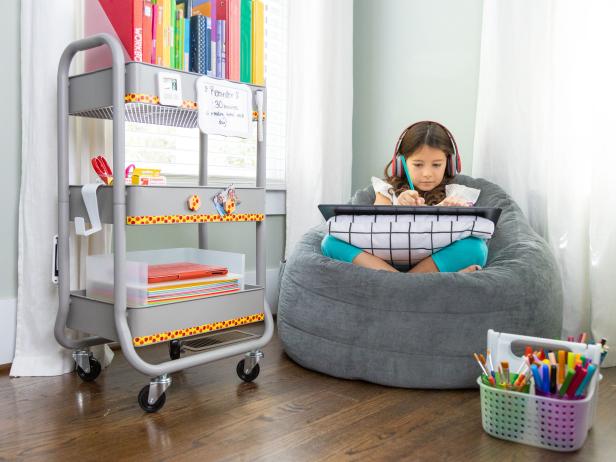 Small Space Solution School Supply Storage Cart What We