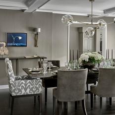 Modern Gray Dining Space