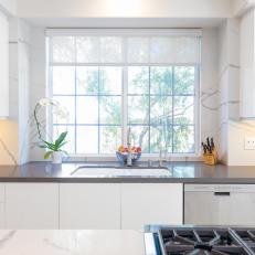 Gray and White Modern Kitchen Sink