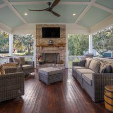Traditional Ranch Home With Grand Covered Porch