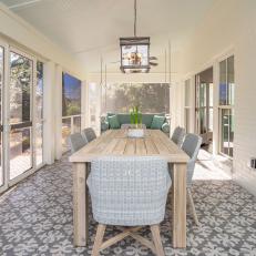 Screened Porch With Formal Dining Space