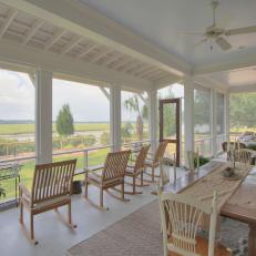 Farmhouse Screened Porch With A View 