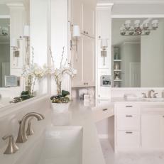 Traditional Main Bathroom In White