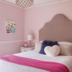 Pink Bedroom With Heart Pillow