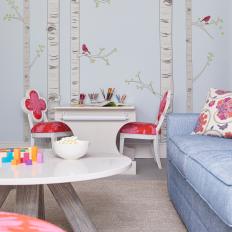 Playroom With Tree Wallpaper