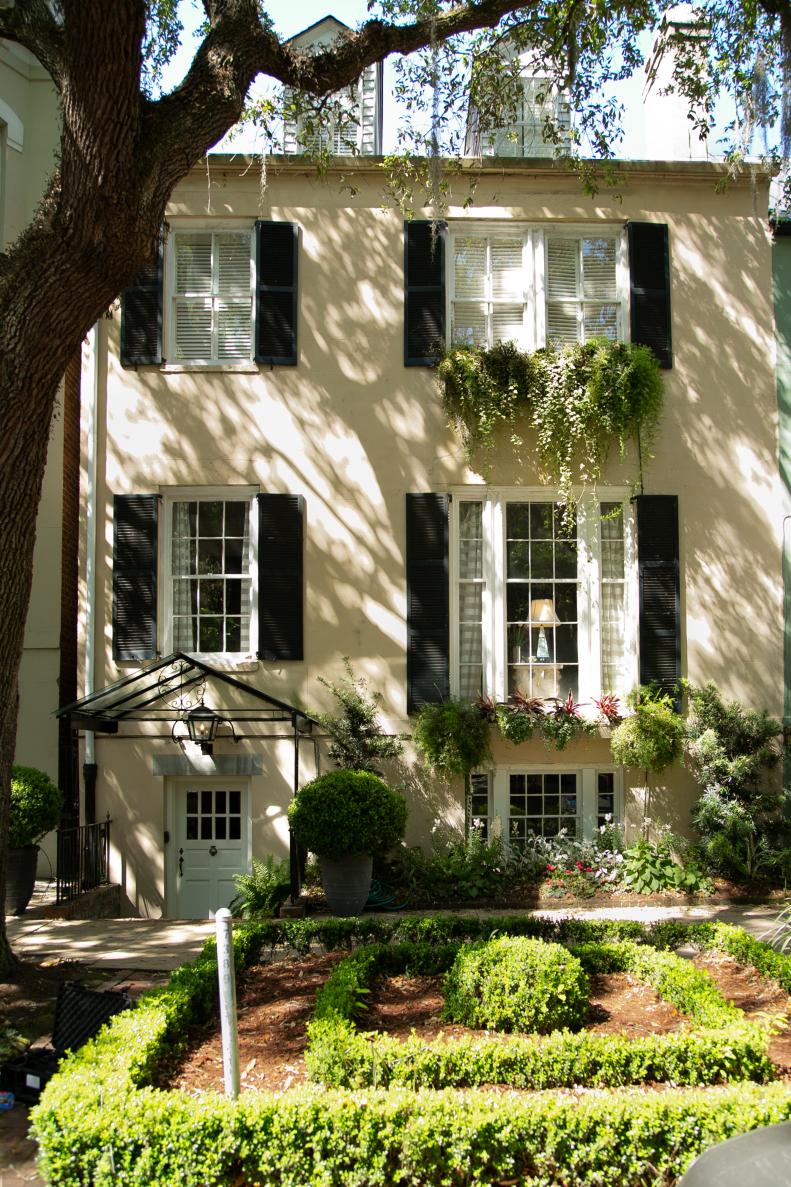 Downtown's lovely tree-lined streets are distinguished by an array of beautifully restored homes like this 1845 three-bedroom, three and a half bath home owned by well-known Savannah realtor Cora Bett Thomas.