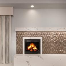 Fireplace With Bronze Tile