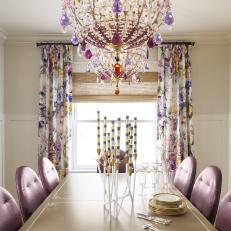 Vibrant, Purple Dining Space