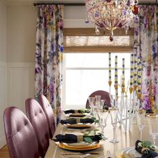 Modern Purple Dining Room Details