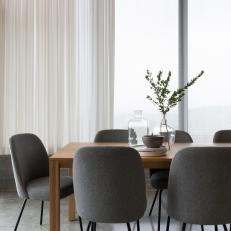 Modern Dining Room In Gray And Tan