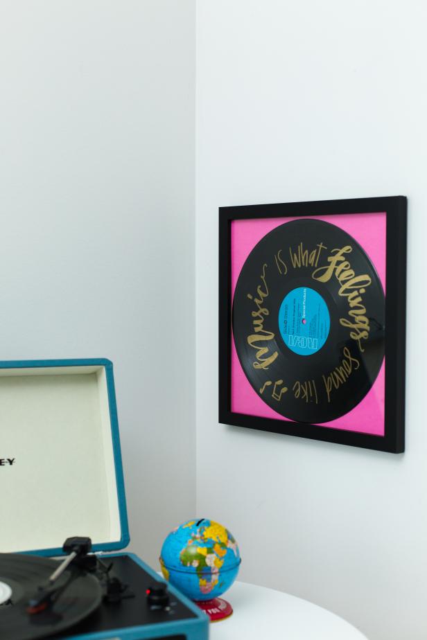 Framed Artwork is Made From a Repurposed Vinyl Record