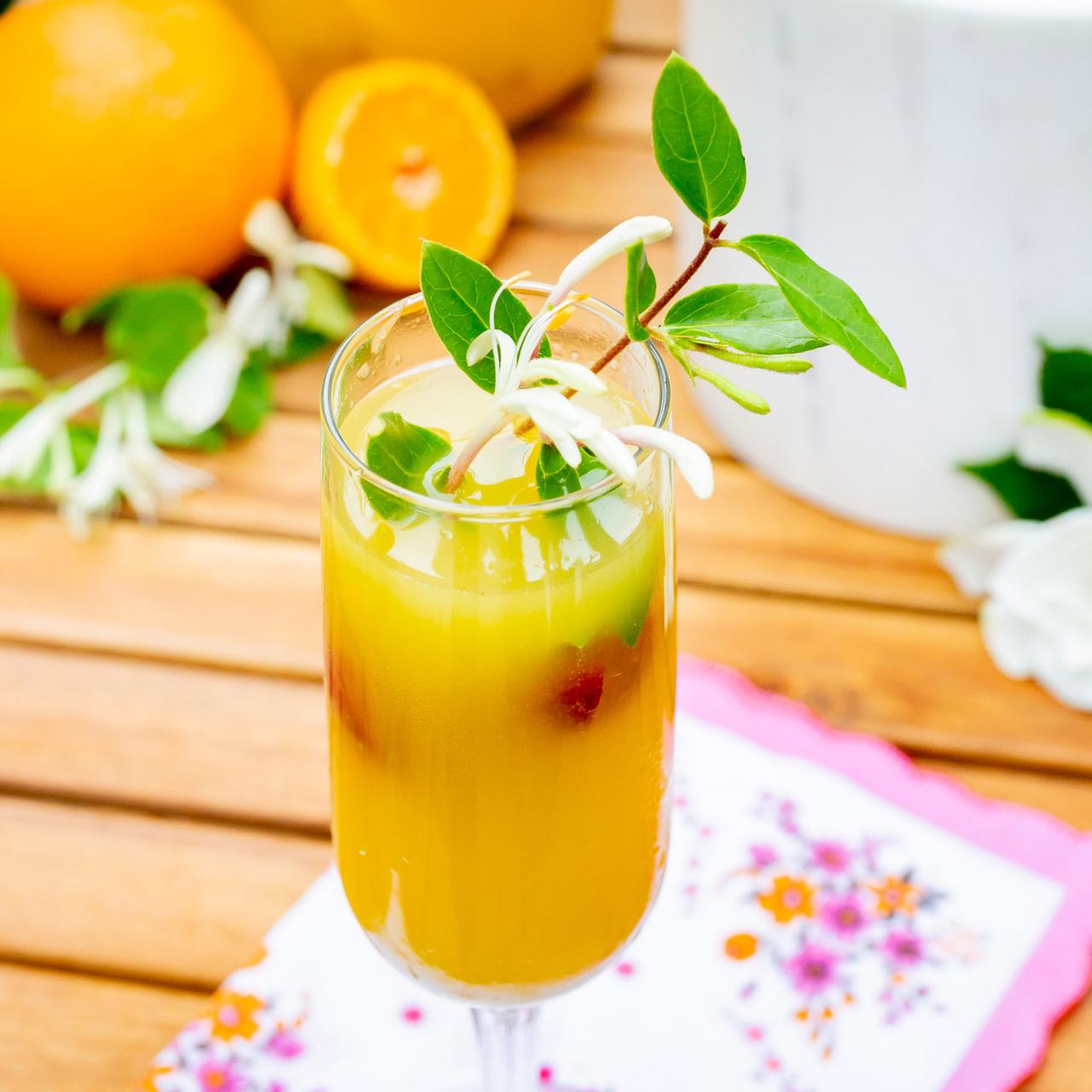 Big-Batch Honeysuckle Mimosa Cocktail Recipe