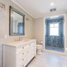 Guest Bathroom With Mosaic Tile