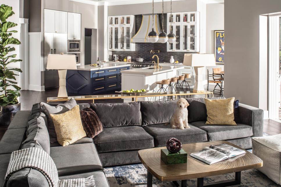 Design Ideas For Gray Sectional Sofas, How To Accessorize A Grey Living Room