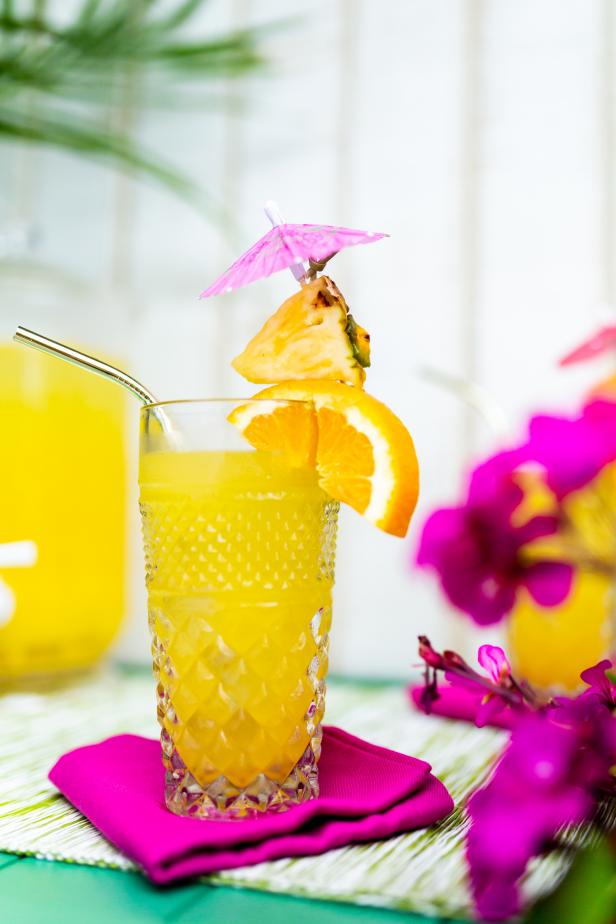 Fruity and refreshing, this cocktail is ready to party. Whip up a big batch so you can kick back and relax while your guests help themselves to a taste of the tropics.