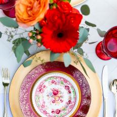 Red Vintage Place Setting
