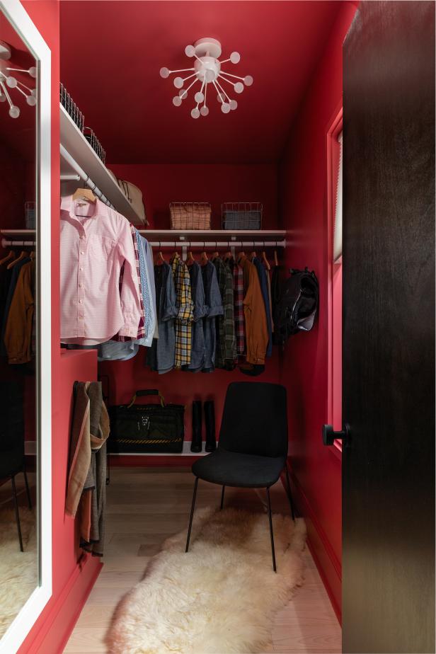 closet organization ideas include sorting clothes by how often you wear them