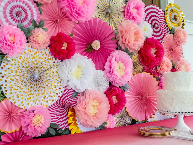 How to Craft a Party-Perfect Blooming Backdrop on a Budget | HGTV