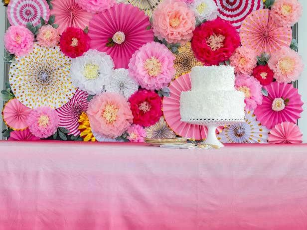 How to Craft a Party-Perfect Blooming Backdrop on a Budget | HGTV