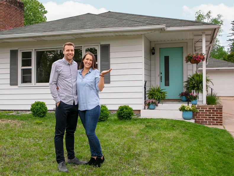 The most exciting part of going from renting an apartment to owning a house: all the space! The most overwhelming 
part: all the space! That’s what Katie and Patrick Roetker discovered when they settled into their 1,510-square-foot house in Madison, WI, in the spring of 2018. “We loved how sunny and open it was, but once we moved our stuff in, it was like, OK, where’s the rest? ” says Katie. Although parents on both sides chipped in old furniture to help fill the rooms, says Patrick, “it felt like a jumble, and we didn’t know where to begin with redecorating, so we just left it.” 