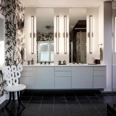 Black-And-White Contemporary Master Bathroom