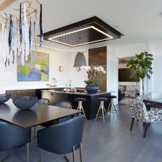 Minimalist, Modern Open-Plan Kitchen And Dining Space