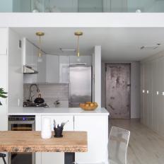White Kitchen and Hall With Storage