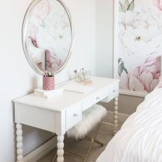 Pink Room With Classy Vanity 